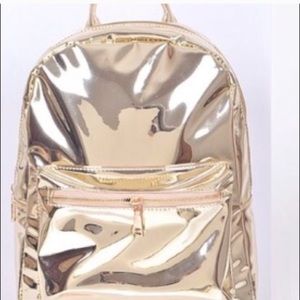 Beautiful fashion mirror metallic backpack